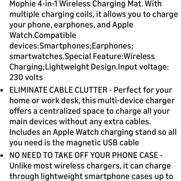 mophie Black Wireless Charging Pad for Multiple DevicesGreat Christmas Gift - Picture 6 of 9